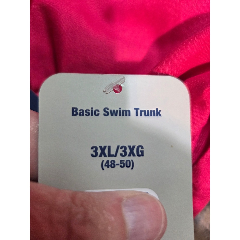 George Mens Basic Swim Trunks Raspberry Red 3XL 6 Inch Inseam NWT 48-50 - Picture 6 of 7